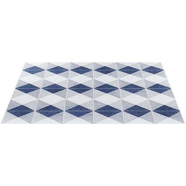 Art Geo by Elizabeth Sutton Terrazzo Deco Blue 8x8 Matte Porcelain Tile: Pattern 3