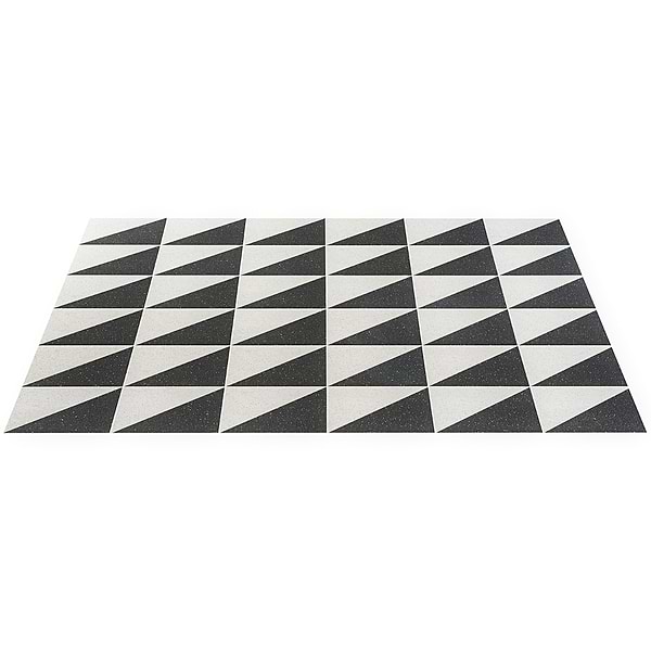 Art Geo Terrazzo Dos Charcoal Black by Elizabeth Sutton 8x8 Matte Porcelain Tile