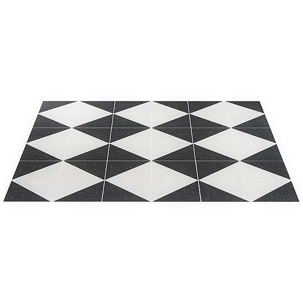 Art Geo Terrazzo Dos Charcoal Black by Elizabeth Sutton 8x8 Matte Porcelain Tile: Pattern 2