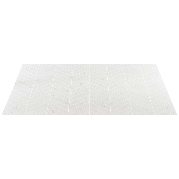 DreamStone Carrara Giola 2x8 Chevron Polished Porcelain Mosaic