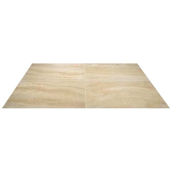 Lumar Travertino Crema Beige 24x48 Travertine Look Matte Porcelain Tile