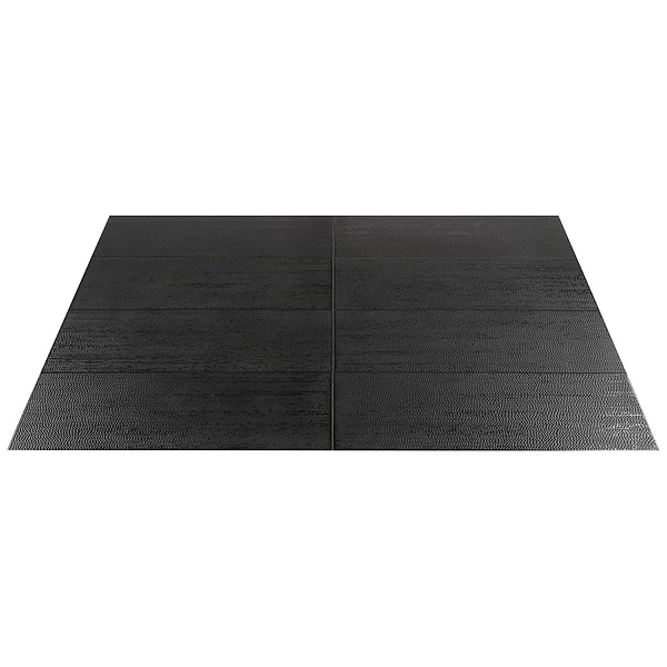 Rethink Decoro Leather Black 12x24 Textured Matte Porcelain Tile