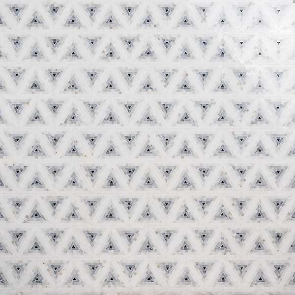 Ako Grigio Gray 5" Triangle Marble Micro Mosaic Tile