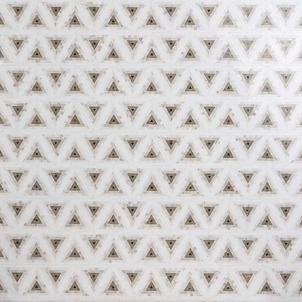 Ako Saint Laurent Brown 5" Triangle Marble Micro Mosaic Tile