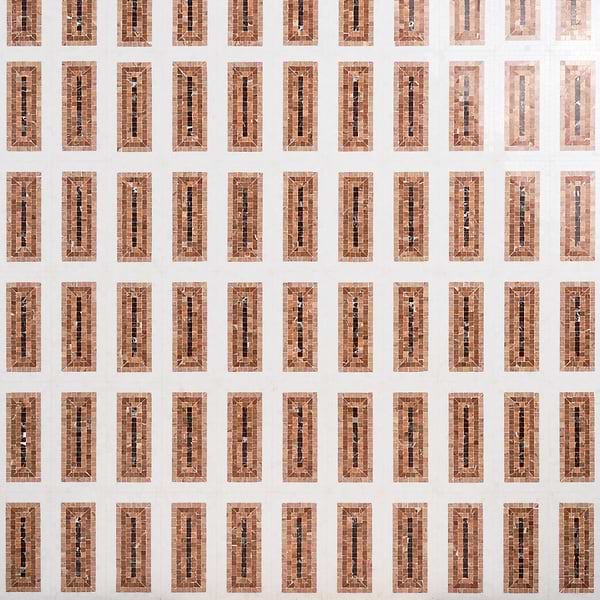 Ako Terracotta Rosa 4x9 Rectangle Marble Micro Mosaic Tile