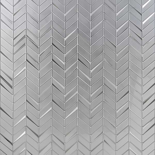 Kasol Milano Gray 2x4 Mirrored Glass Polished Mosaic Tile