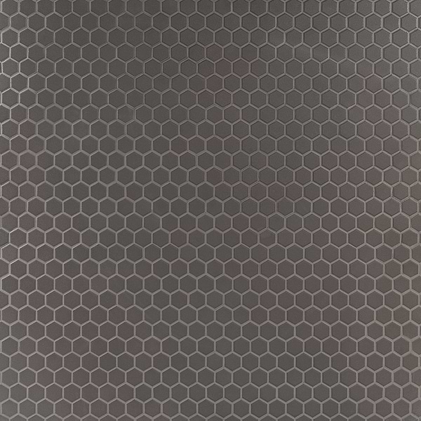 Level Black 1" Hexagon Matte Porcelain Tile