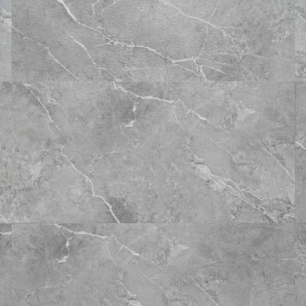 Katone Chauny Marble Medium Gray 18x36 Glue Down Luxury Vinyl Tile