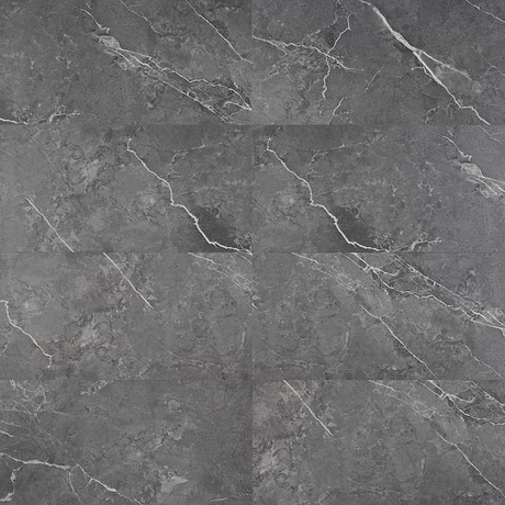 Optoro Chauny Marble Dark Gray 28mil Wear Layer Rigid Core Click 12x24 Luxury Vinyl Tile