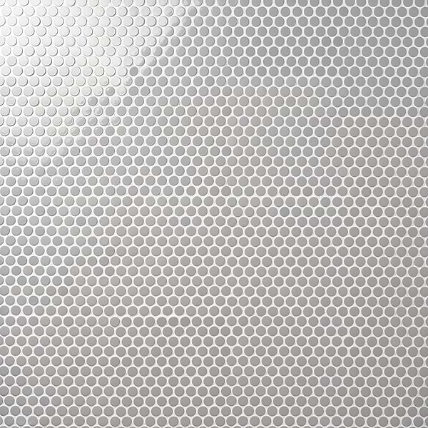 Paradise Gris Gray 1" Penny Round Polished Porcelain Mosaic