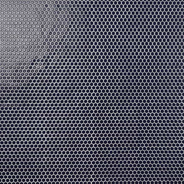Eden Royal Blue Rimmed 1" Hexagon Polished Porcelain Mosaic
