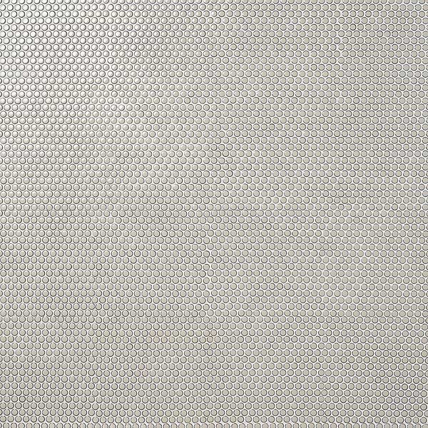 Eden Latte Beige Rimmed 1" Penny Round Polished Porcelain Mosaic