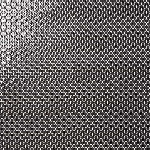 Eden Pavement Gray Rimmed 1" Hexagon Polished Porcelain Mosaic