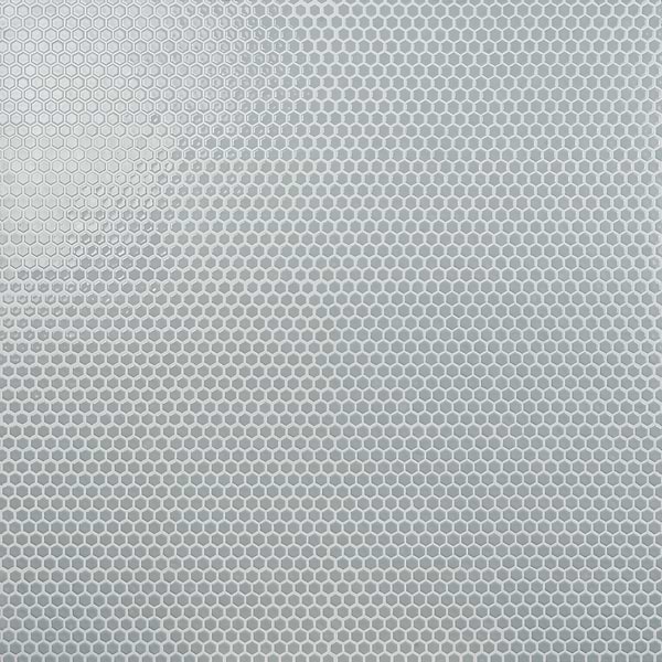 Eden Modern Gray Rimmed 1" Hexagon Polished Porcelain Mosaic