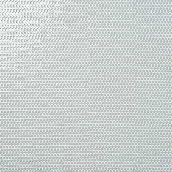 Eden Modern Gray Rimmed 1" Penny Round Polished Porcelain Mosaic