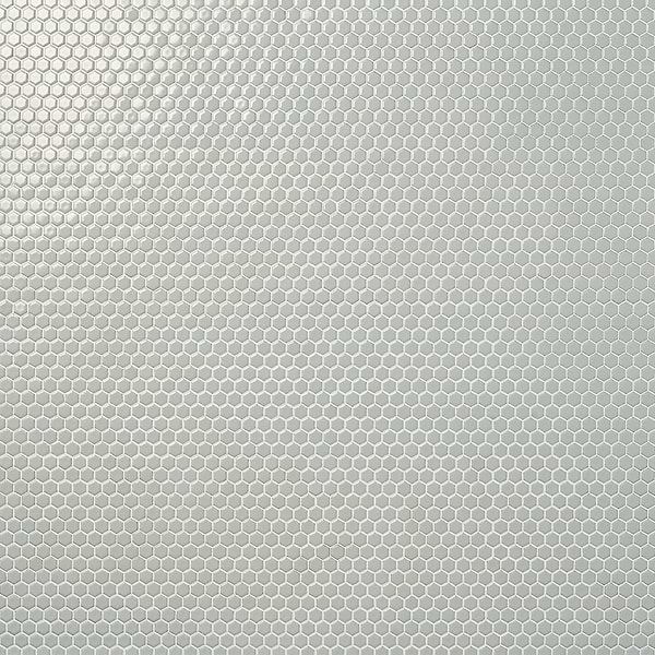 Eden Antiguan Sky Gray Rimmed 1" Hexagon Polished Porcelain Mosaic