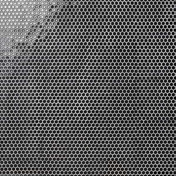 Eden Black 1" Hexagon Polished Porcelain Mosaic