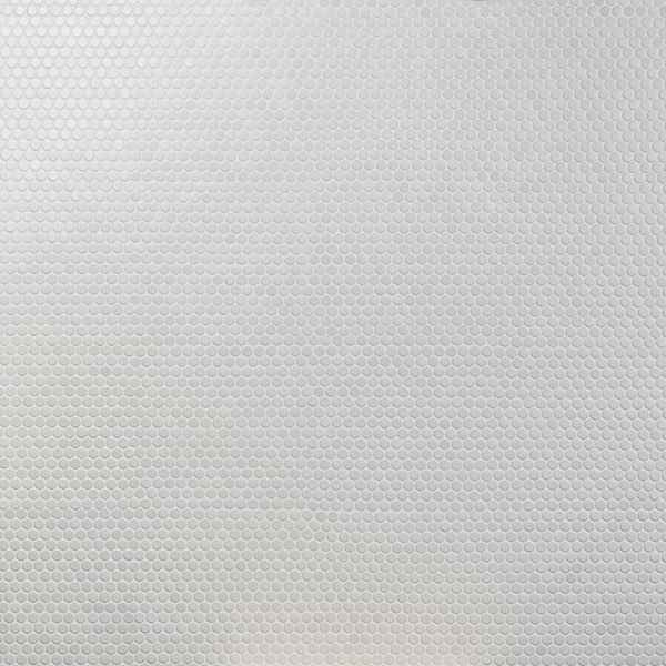 Eden White 1" Penny Round Matte Porcelain Mosaic