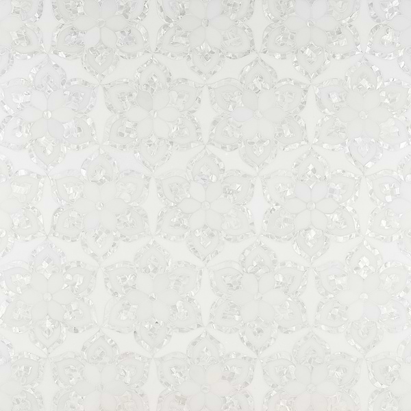 Aurora Marble & Pearl Polished Mosaic Tile