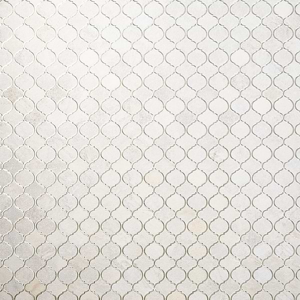 Veranda Niveous Quartz Polished Mosaic Tile with Mirrored Accents