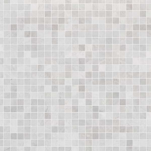 Ice Gray 1x1 Honed Marble Mosaic
