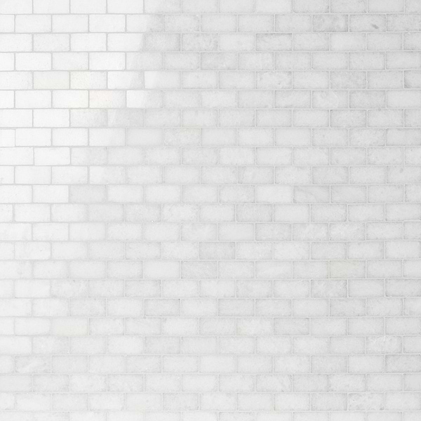 Snow White 1x2 Polished Marble Mosaic