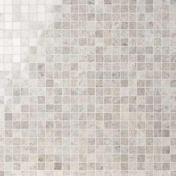 Tundra Gray 1x1 Polished Marble Mosaic