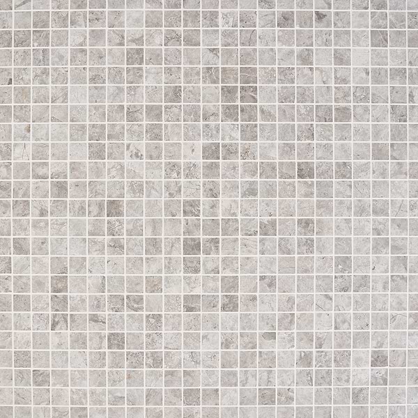 Tundra Gray 1x1 Honed Limestone Mosaic
