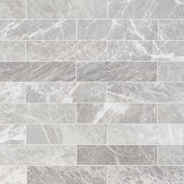 Nordic Gray 2.5X10 Satin Marble Tile