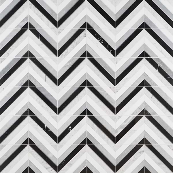 Bowery Allascala 8x8 Polished Marble Mosaic Tile