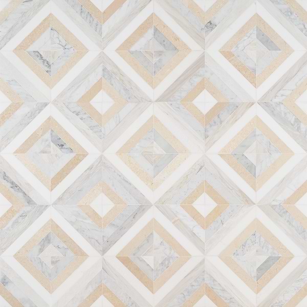 Bowery Lafenice 8x8 Polished Marble Mosaic Tile
