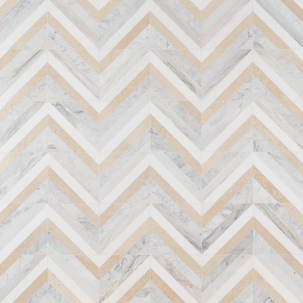 Bowery Lafenice 8x8 Polished Marble Mosaic Tile