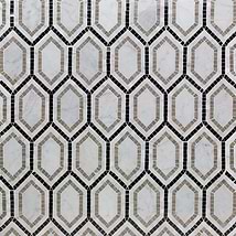 Infinity Carrara & Lagos Hexagon Marble Polished Mosaic Tile