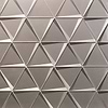 Remington Sepia Gray 6” Triangle 3D Glass Tile; in Gray Glass; for Backsplash, Bathroom Wall, Kitchen Wall, Shower Wall, Wall Tile; in Style Ideas Art Deco, Beach