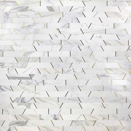 Decorative Marble + Metal Tile for Backsplash,Kitchen Wall,Bathroom Wall