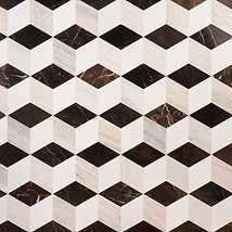Havasar Sabbia 8x9 Polished Marble Mosaic Tile
