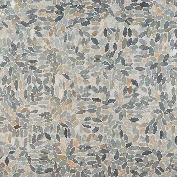 Nature Flower Sumatra Blend Multicolor Pebble Honed Mosaic Tile