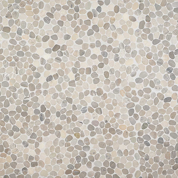 Nature Gray Round Pebble Mosaic