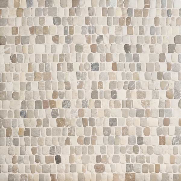 Nature Pathway Lombok Beige 2" Natural Stone Mosaic Tile