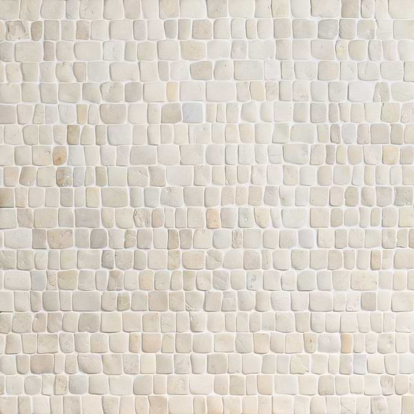 Nature Pathway Lovina White 2" Natural Stone Mosaic Tile