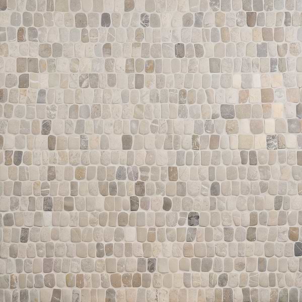 Nature Pathway Pram Gray 2" Natural Stone Mosaic Tile