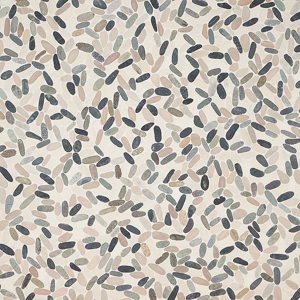 Nature Raja Ampat Flat Oval Pebble Mosaic