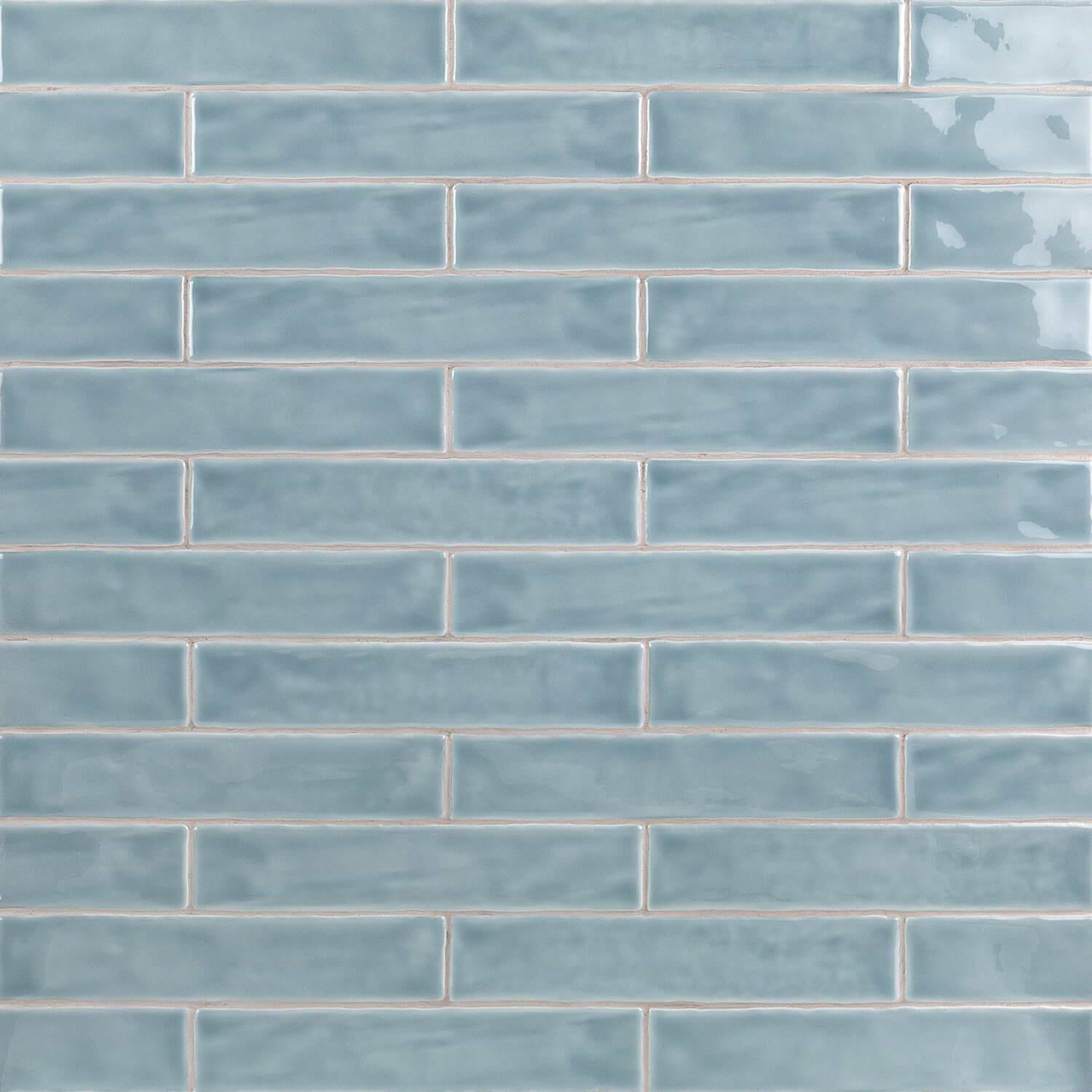 Seaport Topacio Light Blue 2x10 Polished Ceramic Subway Wall Tile