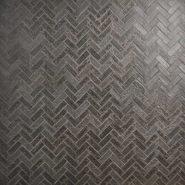 Brixon Charcoal Gray 1.5x4 Herringbone Matte Porcelain Mosaic Tile