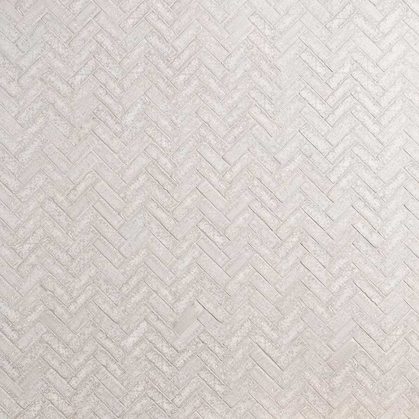 Brixon Chalk White 1.5x4 Herringbone Matte Porcelain Mosaic Tile