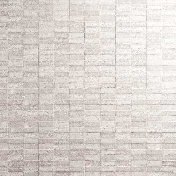 Brixon Chalk White 1.5x4 Stacked Matte Porcelain Mosaic Tile
