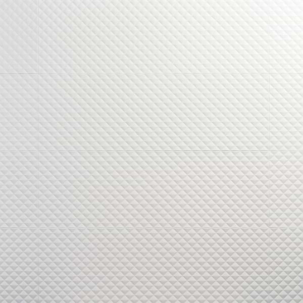Reverb Pillowed White 12x36 3D Matte Ceramic Tile