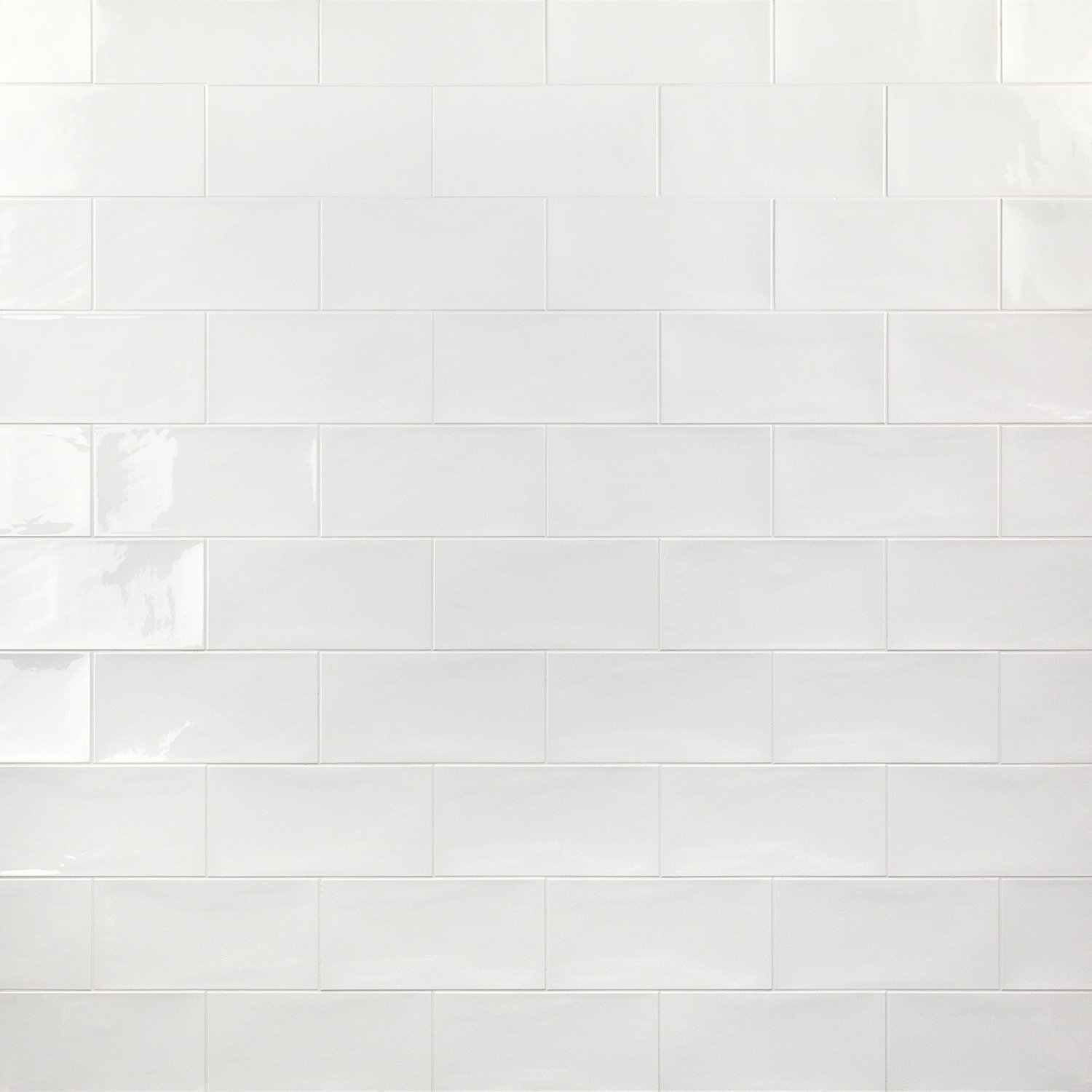 Aruba White 5x10 Polished Ceramic Subway Wall Tile