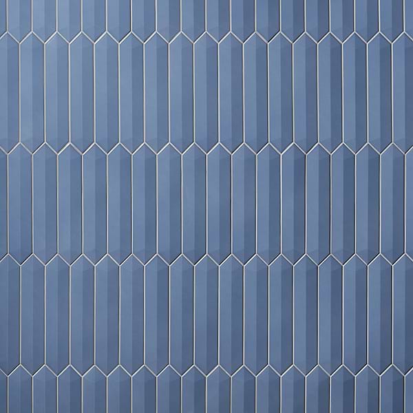 Kent Marine Blue 3x12 Contour 3D Picket Polished Ceramic Wall Tile