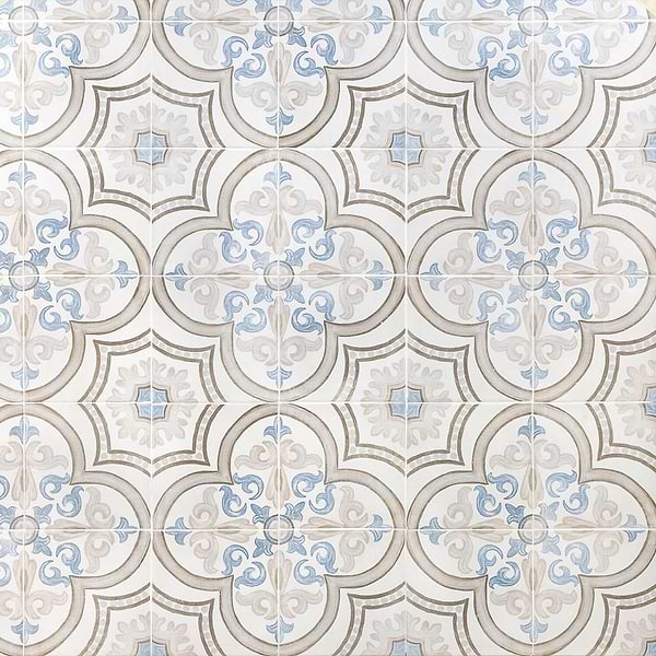 Encaustic Look Porcelain Tile for Backsplash